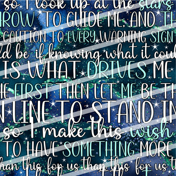 Wish Lyrics Teal (R52)